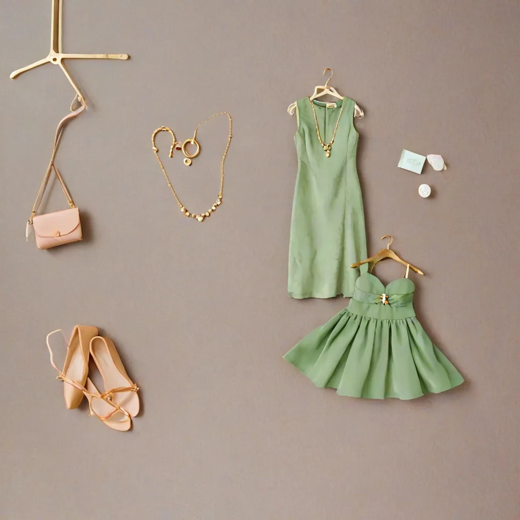 Jakie dodatki do zielonej sukienki?