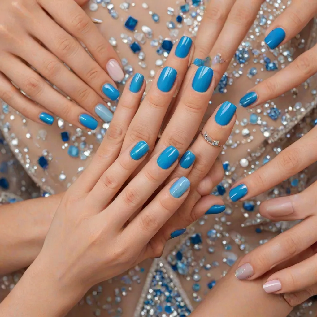 Jakie kolory paznokci do niebieskiej sukienki?